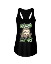 Sloth I'm Not Rude 1 Ladies Flowy Tank tile