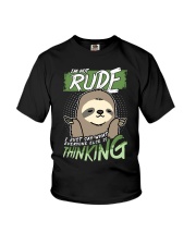 Sloth I'm Not Rude 1 Youth T-Shirt tile
