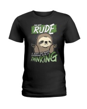Sloth I'm Not Rude 1 Ladies T-Shirt tile