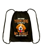 Beagle Dog My Beagle Can Do It Better Drawstring Bag tile