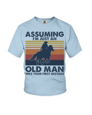 Horse Riding A Horse Assuming I'm Just An Old Man Youth T-Shirt tile