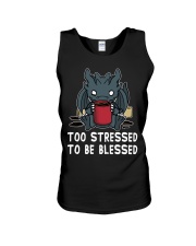Dragon Too Stressed To Be Blessed Unisex Tank tile