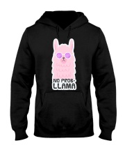 Llama No Problem Llama Hooded Sweatshirt front