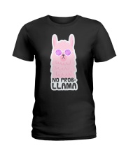 Llama No Problem Llama Ladies T-Shirt tile