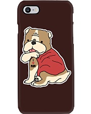 Bulldog Dog Tattoo I Love Mom Phone Case tile