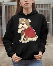 Bulldog Dog Tattoo I Love Mom Hooded Sweatshirt apparel-hooded-sweatshirt-lifestyle-07