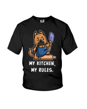 German Shepherd Dog My Kitchen My Rules Youth T-Shirt tile