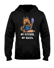 German Shepherd Dog My Kitchen My Rules Hooded Sweatshirt front
