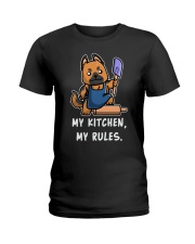 German Shepherd Dog My Kitchen My Rules Ladies T-Shirt tile