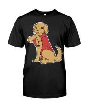 Golden Retriever Dog Tattoo I Love Mom Classic T-Shirt tile