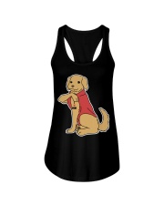 Golden Retriever Dog Tattoo I Love Mom Ladies Flowy Tank tile