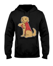 Golden Retriever Dog Tattoo I Love Mom Hooded Sweatshirt front