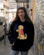 Golden Retriever Dog Tattoo I Love Mom Hooded Sweatshirt lifestyle-unisex-hoodie-front-1