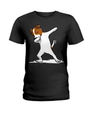 Terrier Dog Funny Dabbing Jack Russell Terrier Ladies T-Shirt tile