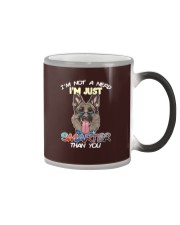 German Shepherd Dog I'm Not A Nerd Color Changing Mug tile