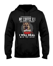 German Shepherd Dog My Coffee Hooded Sweatshirt front