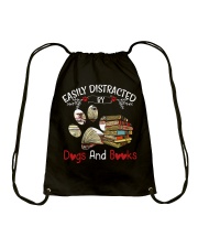 Book Easily Distracted By Dogs And Books 1 Drawstring Bag tile