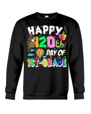 Sloth Happy 120th Day Of First Grade Sloth Crewneck Sweatshirt tile
