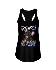 Bulldog Dog Nice Button Ladies Flowy Tank tile
