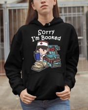 Book Sorry I'm Booked Nurse Hooded Sweatshirt apparel-hooded-sweatshirt-lifestyle-07