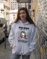 Husky Dog Book Nerds Hooded Sweatshirt lifestyle-unisex-hoodie-front-1