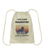 Father I Am A Dad Daughter Life Is A Lottery Drawstring Bag tile