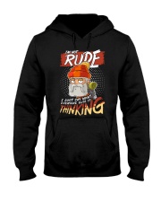 Camping I'm Not Rude Hooded Sweatshirt front