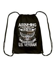 Veteran American Veteran Old Man Drawstring Bag tile