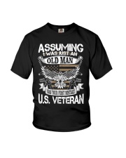 Veteran American Veteran Old Man Youth T-Shirt tile