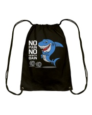 Gym No Pain No Muscle Gain Drawstring Bag tile