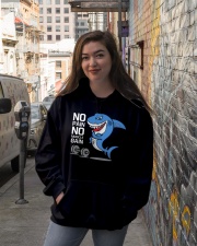 Gym No Pain No Muscle Gain Hooded Sweatshirt lifestyle-unisex-hoodie-front-1