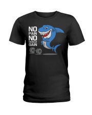 Gym No Pain No Muscle Gain Ladies T-Shirt tile