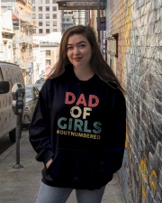 Father Dad Of Girls Outnumbered Hooded Sweatshirt lifestyle-unisex-hoodie-front-1