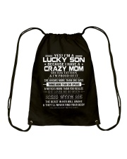 Mother I'm A Lucky Son Because I Have A Crazy Mom Drawstring Bag tile