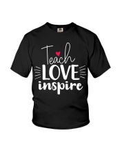 Teacher Teach Love Inspire Youth T-Shirt tile