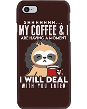 Sloth My Coffee Are Having A Moment Sloth Phone Case tile