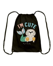 Bulldog Dog I'm Cute My Lovely Dog Drawstring Bag tile
