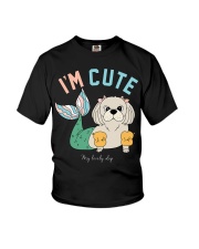 Bulldog Dog I'm Cute My Lovely Dog Youth T-Shirt tile