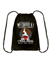 Beagle Dog My Coffee I Are Having A Moment Drawstring Bag tile