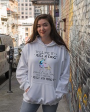 Terrier Dog Tell Me It's Just A Dog Hooded Sweatshirt lifestyle-unisex-hoodie-front-1
