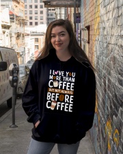 Coffee I Love You More Than Coffee Hooded Sweatshirt lifestyle-unisex-hoodie-front-1