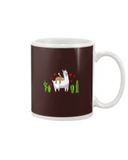 Llama Sloth Riding Llama Hearts Mug tile