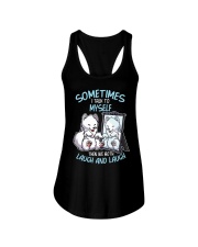 Samoyed Dog Laugh And Laugh Ladies Flowy Tank tile