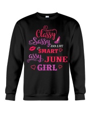 June Classy Sassy And A Bit Smart Assy June Girl Crewneck Sweatshirt tile