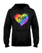 LGBT Pride Love Is Love 1 Hooded Sweatshirt front