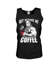 Gym Not Before My Coffee Unisex Tank tile
