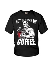 Gym Not Before My Coffee Youth T-Shirt tile