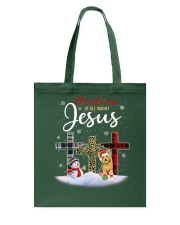 Terrier Dog Christmas Is All About Jesus Tote Bag tile