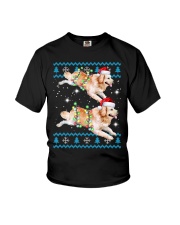 Golden Retriever Dog Golden Retriever Christmas Youth T-Shirt tile