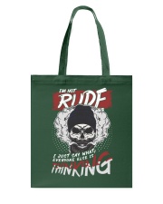 Beard I'm Not Rude Tote Bag tile